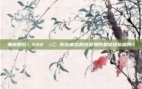 重磅回归！540🤩 伤愈复出的球员如何重塑球队格局？