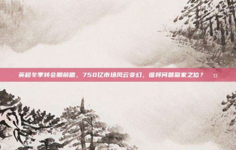 英超冬季转会期前瞻，750亿市场风云变幻，谁将问鼎赢家之位？🤔