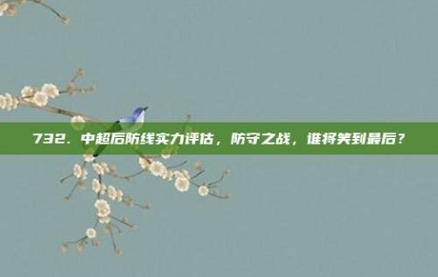 732. 中超后防线实力评估，防守之战，谁将笑到最后？